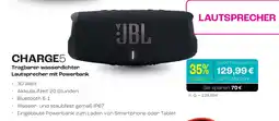 CITTI Markt JBL CHARGE5 Tragbarer wasserdichter Lautsprecher mit Powerbank Angebot