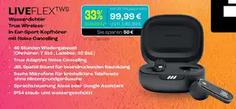 CITTI Markt JBL LIVEFLEXTWS Wasserdichter True Wireless- In-Ear-Sport-Kopfhörer mit Noise-Cancelling Angebot