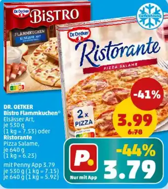 PENNY DR. OETKER Bistro Flammkuchen oder Ristorante Angebot