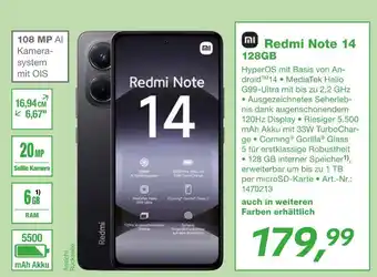 EP Xiaomi smartphone redmi note 14 128gb Angebot