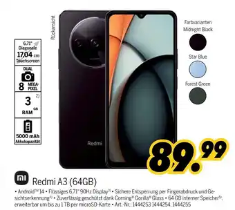 MEDIMAX Mi redmi a3 (64gb) Angebot