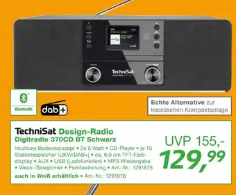 EP Technisat design-radio digitradio 370cd bt schwarz Angebot