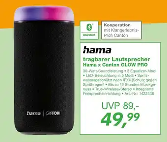 EP Hama tragbarer lautsprecher hama x canton glow pro Angebot