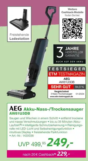 EP Aeg akku-nass-/trockensauger aw81u3db Angebot