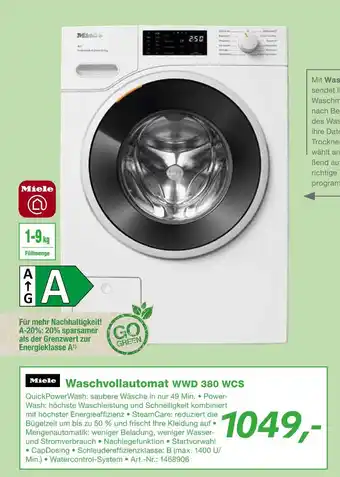 EP Miele waschvollautomat wwd 380 wcs Angebot