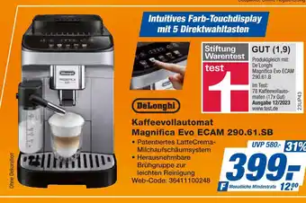 Expert Delonghi kaffeevollautomat magnifica evo ecam 290.61.sb Angebot