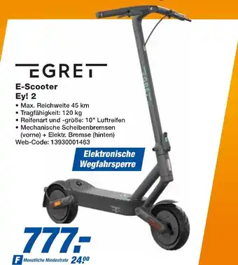 Expert Egret e-scooter ey! 2 Angebot