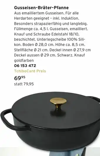 Tchibo Gusseisen Bräter Pfanne Angebot