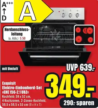 B1 Discount Baumarkt Exquisit Elektro-Einbauherd-Set EHE 156-2.1 UBZ Angebot