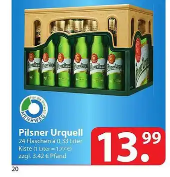 Famila Nord Ost Pilsner Urquell 24x0,33L Angebot