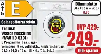 B1 Discount Baumarkt Exquisit Waschmaschine WA6110-020E Angebot