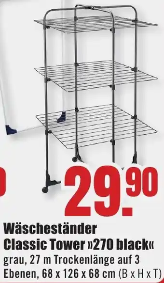 B1 Discount Baumarkt LEIFHEIT Wäscheständer Classic Tower 270 black Angebot