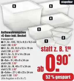 B1 Discount Baumarkt Aufbewahrungsbox C-Box inkl. Deckel Angebot