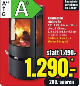 B1 Discount Baumarkt Kaminofen Aduro 9 Angebot