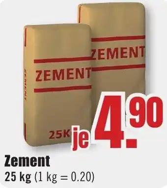 B1 Discount Baumarkt Zement Angebot