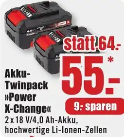 B1 Discount Baumarkt Akku Twinpack Power X-Change Angebot