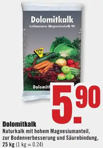 B1 Discount Baumarkt Dolomitkalk Angebot