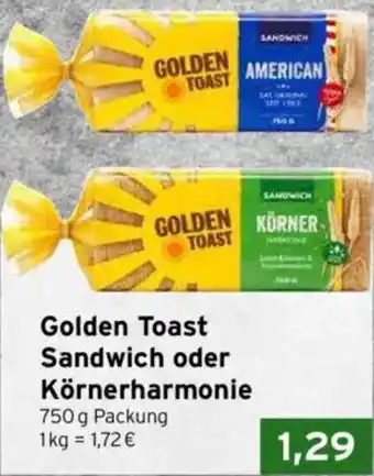 CAP Markt Golden Toast Sandwich oder Körnerharmonie Angebot