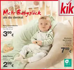 KiK Kik baby fleecedecke oder baby rassel oder minibaby set 2-teilig Angebot