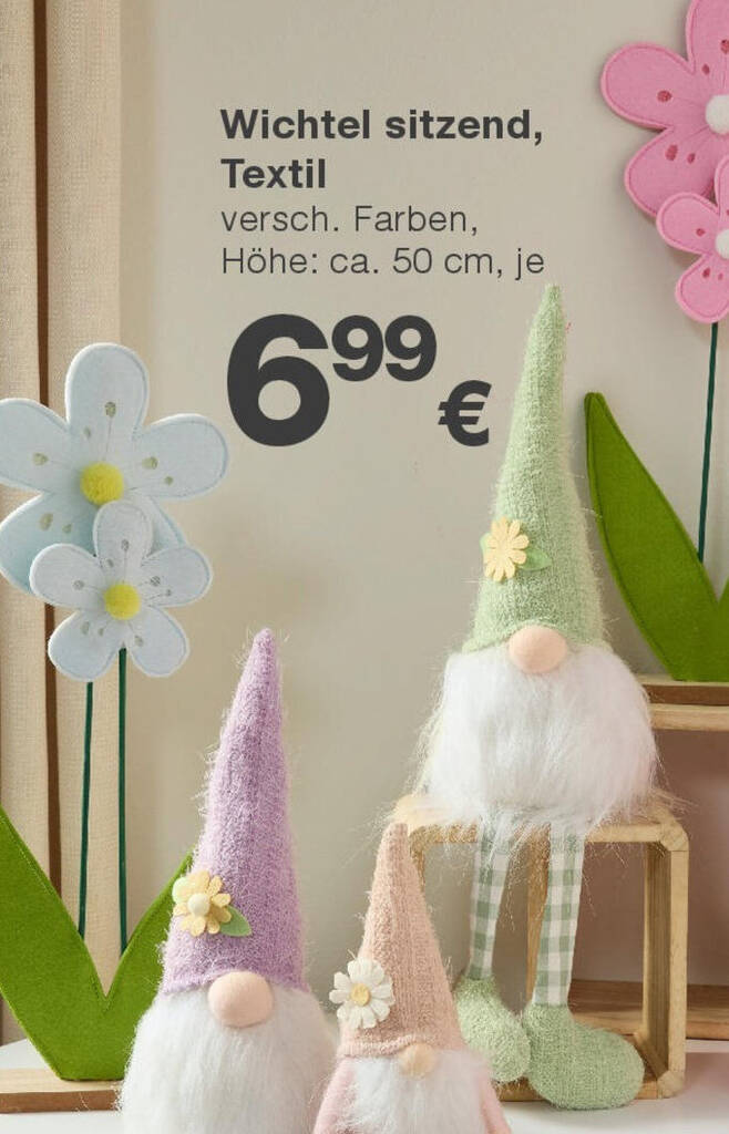 Wichtel sitzend, Textil Angebot bei KiK