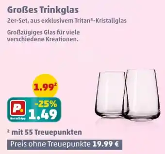 PENNY Großes Trinkglas Angebot