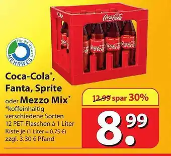 Famila Nord Ost Coca-cola, Fanta, Sprite, Mezzo Mix 12x1L Angebot