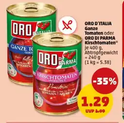 PENNY ORO D'ITALIA Ganze Tomaten oder ORO DI PARMA Kirschtomaten Angebot