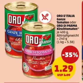 PENNY ORO D'ITALIA Ganze Tomaten oder ORO DI PARMA Kirschtomaten Angebot