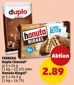 PENNY FERRERO Duplo Chocnut oder Hanuta Riegel Angebot