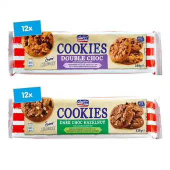 Netto Marken-Discount American Style Chocolate Cookies 225 g, verschiedene Sorten, 24er Pack Angebot