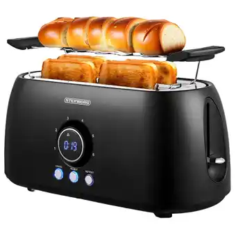 Netto Marken-Discount Steinborg 4 Scheiben XXL Toaster Digitales Display m. Brötchenaufsatz Angebot