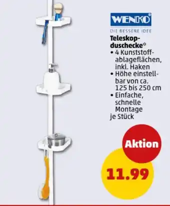 PENNY WENKO Teleskop- duschecke Angebot