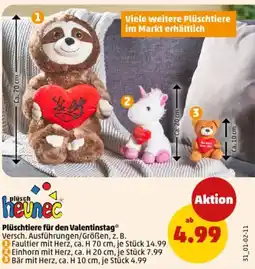 PENNY plüsch heunec Plüschtiere für den Valentinstag Angebot