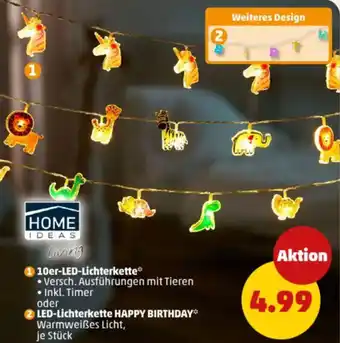 PENNY HOME IDEAS 10er-LED-Lichterkette oder LED-Lichterkette HAPPY BIRTHDAY Angebot