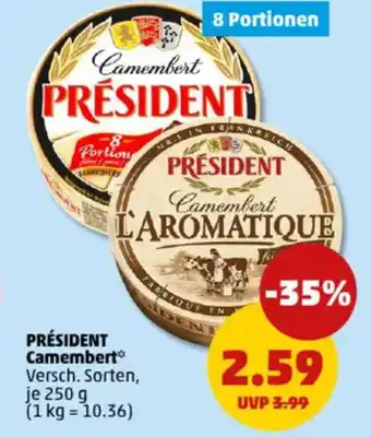 PENNY PRÉSIDENT Camembert Angebot