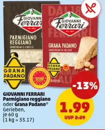 PENNY GIOVANNI FERRARI Parmigiano reggiano oder Grana Padano Angebot