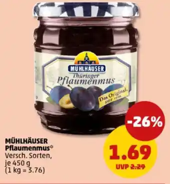 PENNY MÜHLHÄUSER Pflaumenmus Angebot