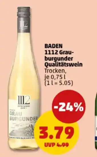 PENNY BADEN 1112 Grau- burgunder Qualitätswein Angebot