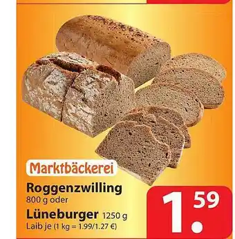 Famila Nord Ost Roggenzwilling 800g oder Lüneburger 1250g Angebot