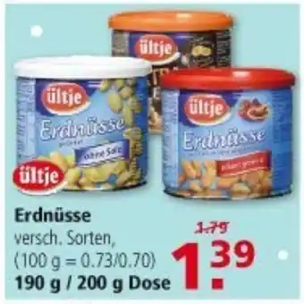 Multi Markt Ültje Erdnüsse 190-200g Dose Angebot