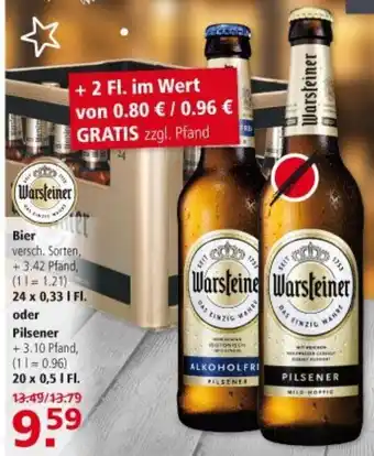 Multi Markt Warsteiner Bier 24x0,33 oder Pilsener 20x0,5L Angebot