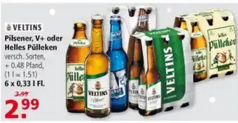 Multi Markt Veltins Pilsener, V+ oder Helles Pülleken 6x0,33L Angebot