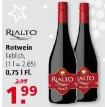 Multi Markt Rialto Rotwein 0,75L Angebot