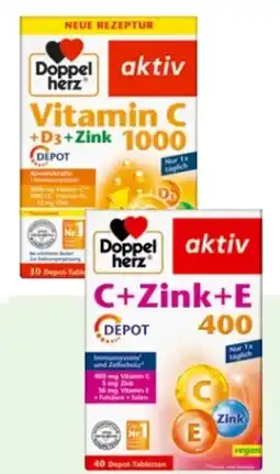 Rossmann Queisser Pharma Doppelherz aktiv Vitamin C 1000+D3+Zink Depot Angebot