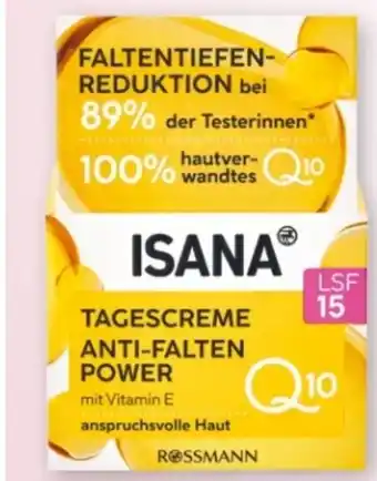 Rossmann Isana Tagescreme Q10 Anti-Falten Power Angebot