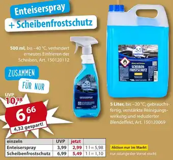 Sonderpreis Baumarkt Enteiserspray + Scheibenfrostschutz Angebot