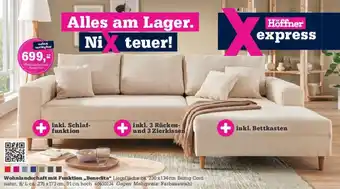 Höffner Wohnlandschaft mit Funktion „Benedita" Angebot