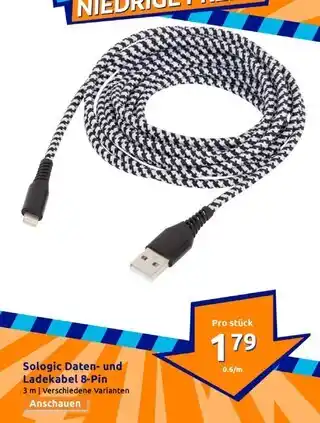 Action Sologic daten- und ladekabel 8-pin Angebot