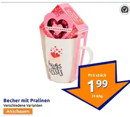 Action Becher mit pralinen Angebot