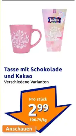 Action Tasse mit schokolade und kakao Angebot